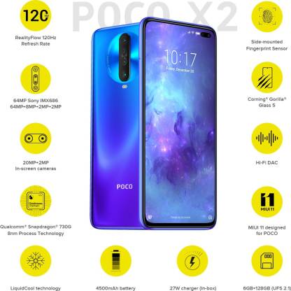 POCO X2 Special Edition (Atlantis Blue, 128 GB) (6 GB RAM) - Image 2