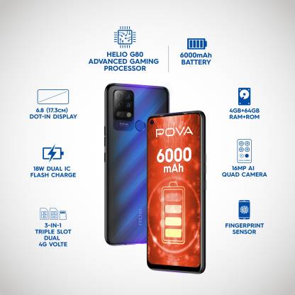 Tecno POVA (Speed Purple, 128 GB) (6 GB RAM) - Image 2