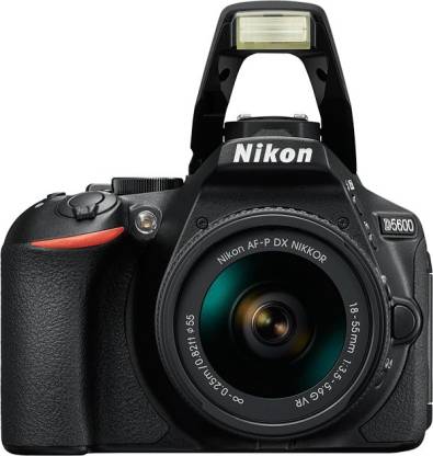 NIKON D5600 DSLR Camera Body with Single Lens: AF-P DX Nikkor 18-55 MM F/3.5-5.6G VR (16 GB SD Card) - Image 2
