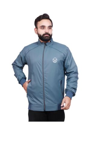 Men Full Sleeve Nylon Solid Casual Jacket