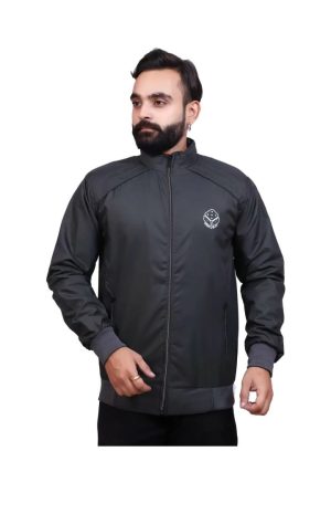 Men Full Sleeve Nylon Solid Casual Jacket