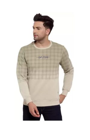 Men Sweatshirts Fleece Blend Round Neck Cotton
