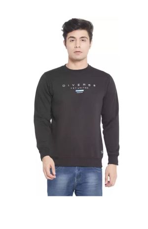 Men Sweatshirts Fleece Blend Round Neck Cotton