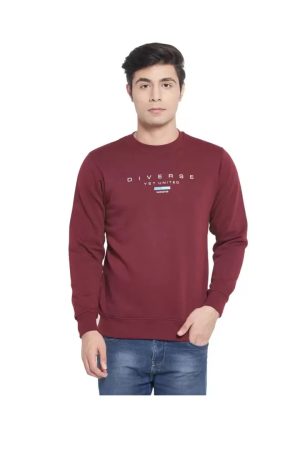 Men Sweatshirts Cotton Fleece Blend Round Neck