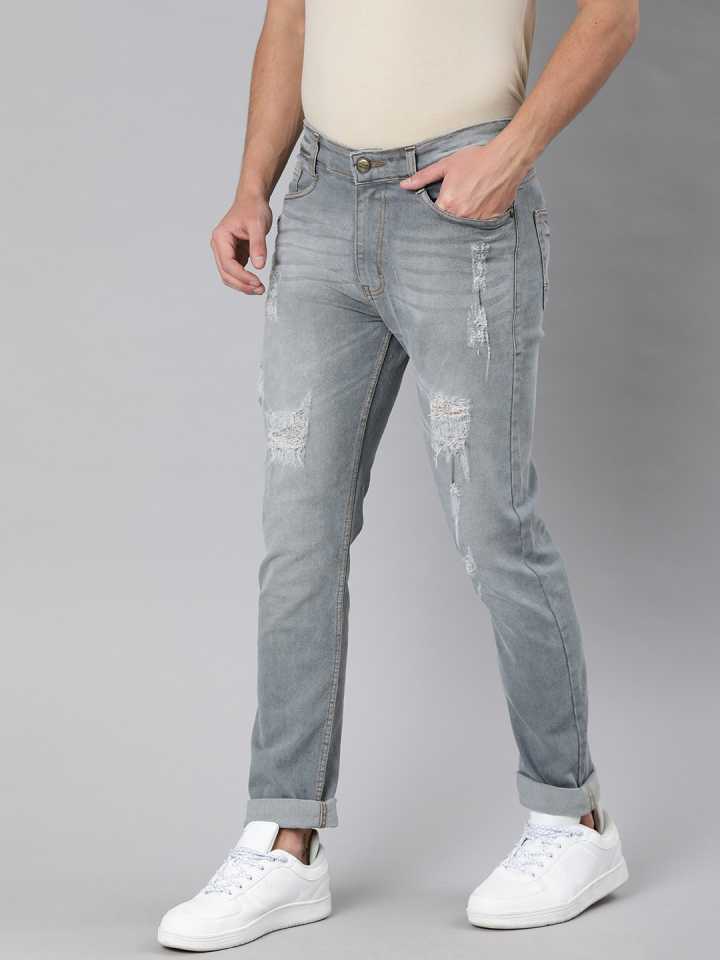 Men Slim Jeans Grey - Image 3