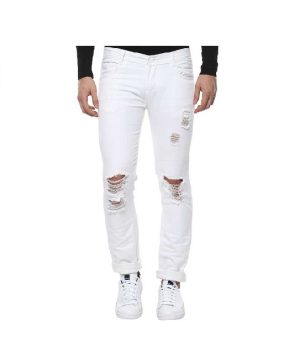 Men Slim Jeans White