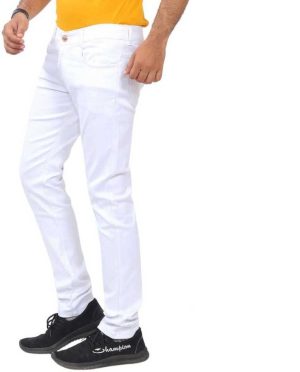 Men Slim Jeans White