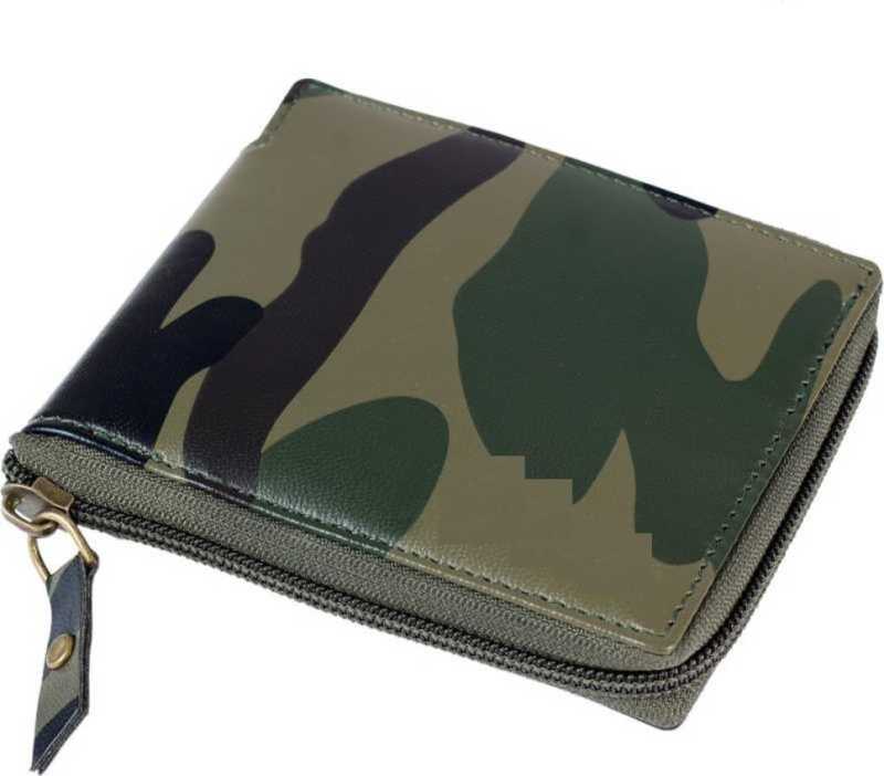 Men Casual Black, Green Artificial Leather Money Clip - Mini (8 Card Slots) - Image 4