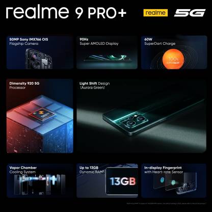 realme 9 Pro+ 5G (Aurora Green, 256 GB) (8 GB RAM) - Image 8