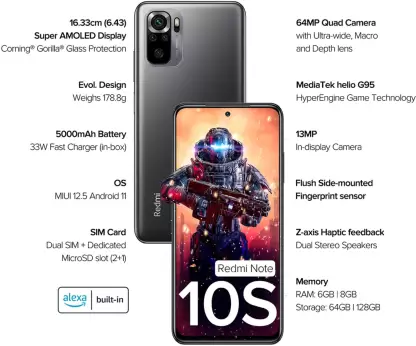 REDMI Note 10S (Shadow Black, 64 GB) (6 GB RAM) - Image 5