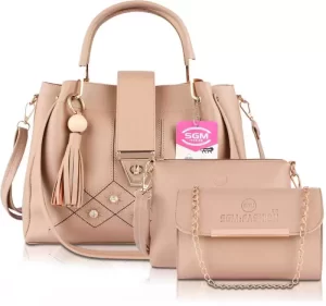 Women Beige Hand-held Bag - Mini (Pack of: 3)