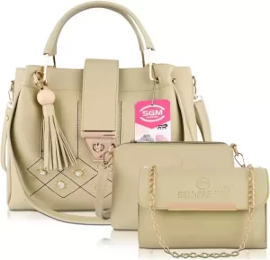 Women Khaki Shoulder Bag - Mini (Pack of: 3)