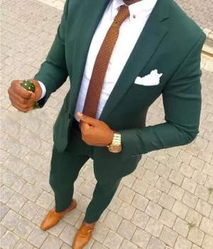 Slim Fit Solid Men Suit