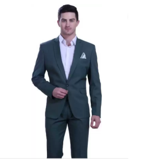 Single Breasted suit & trouser Solid Men Suit
