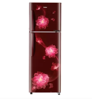 Haier 258 L Frost Free Double Door Top Mount 2 Star Convertible Refrigerator  (Red Blossom, HEF-25TRFF)
