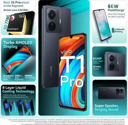 vivo T1 Pro 5G (Turbo Black, 128 GB) (6 GB RAM) - Image 3