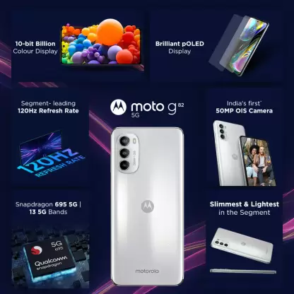 MOTOROLA g82 5G (White Lily, 128 GB) (8 GB RAM) - Image 3