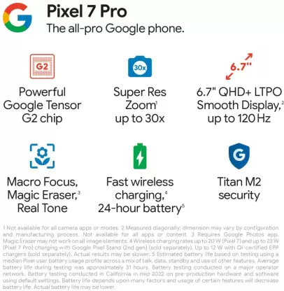 Google Pixel 7 Pro (Obsidian, 128 GB) (12 GB RAM) - Image 13