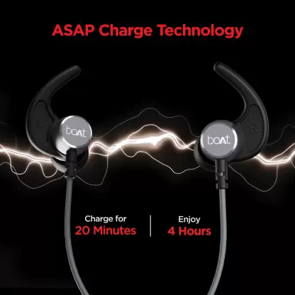 boAt Rockerz 235v2/238 with ASAP Charge and upto 8 Hours Playback Bluetooth Headset (Grey, In the Ear) - Image 3