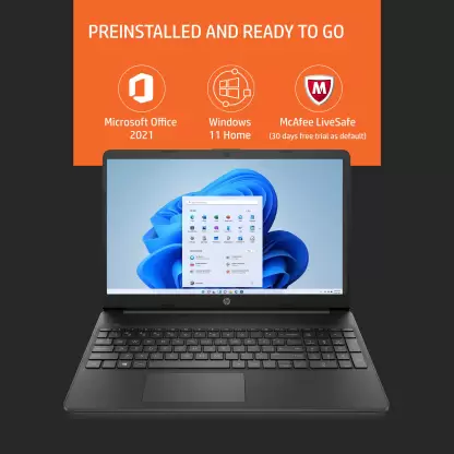 HP Ryzen 3 Dual Core 3250U - (8 GB/256 GB SSD/Windows 11 Home) 15s-ey1508AU Thin and Light Laptop (15.6 mm, Jet Black, 1.69 Kg, With MS Office) - Image 4