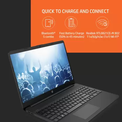 HP Ryzen 3 Dual Core 3250U - (8 GB/256 GB SSD/Windows 11 Home) 15s-ey1508AU Thin and Light Laptop (15.6 mm, Jet Black, 1.69 Kg, With MS Office) - Image 6