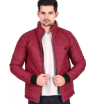 Full Sleeve Solid Men Quilted Jacket