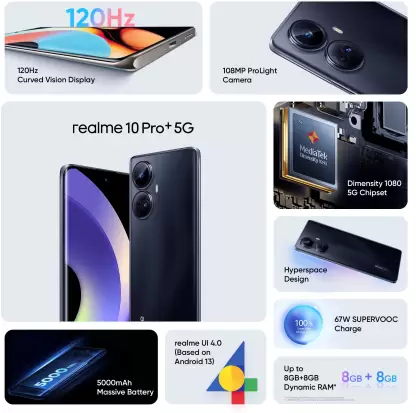 Realme 10 Pro+ 5G (Dark Matter, 128 GB) (8 GB RAM) - Image 3