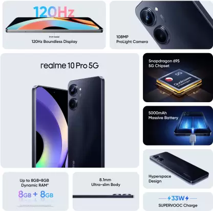 Realme 10 Pro 5G (Dark Matter, 128 GB) (8 GB RAM) - Image 3